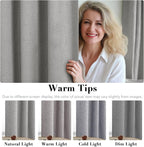 H.VERSAILTEX Linen Blackout Curtains 45 Inches Long 100% Blackout Thermal - Image 5
