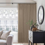 Latte Semi Sheer Pleated Linen Curtains - Image 7