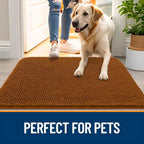 OLANLY Dog Door Mat for Muddy Paws 44x24, Super Absorbent Chenille Mud Mat | - Image 6
