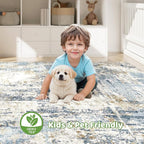 LOONGRUG 9x12 Area Rug Washable Large Neutral Modern Living Room Rugs | - Image 7