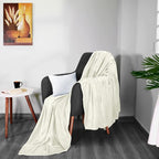 Utopia Bedding Ultra Soft Fleece Bed Blanket Queen Size Ivory | Microfiber - Image 7