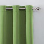 Light Green Blackout Curtains/42 x 84 Inch/Set of Two Panels Grommet Bedroom - Image 7
