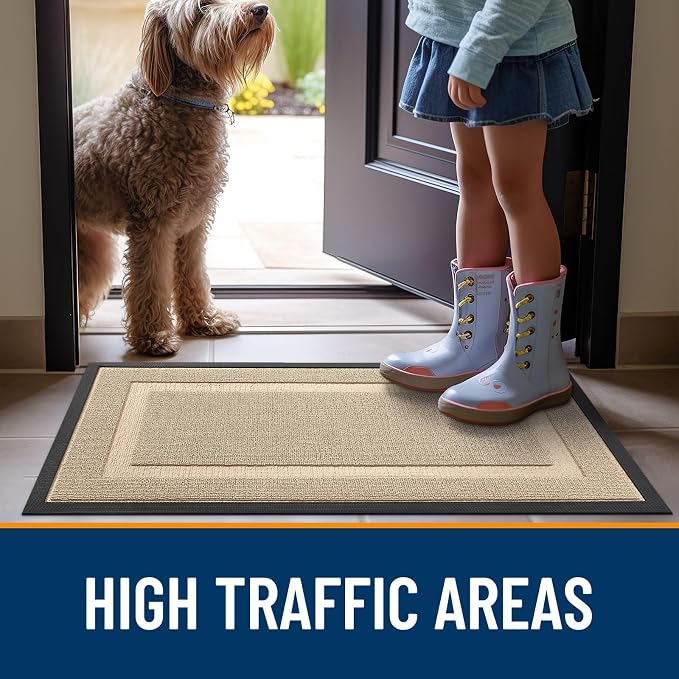 OLANLY Front Door Mat Outside 71x23, All-Season Heavy-Duty Rubber Doormat | - Image 6