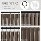 Topfinel 102 Inch Curtains 1 Panels Set, One Packs Pinch Pleat Back Tab Linen - Image 2