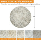 Aelenmu Round Rug 5ft Washable Rug - Image 2