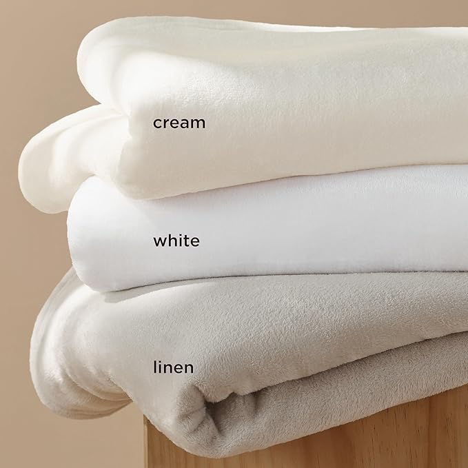 Bedsure GentleSoft Fleece Blanket California King White - Image 3