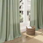 Extra Long Light Sage Linen Curtains 120 Inch - Image 6