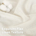 Extro Long Ivory Linen Semi Sheer Curtains 108 Inch Length - Image 4