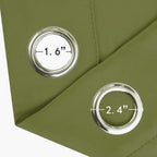 Blackout Curtains 66 x 84 inch/Olive Green Curtains Set of 2 Panels/Thermal - Image 6