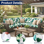 Smiry Waterproof Patio Cushion Covers, Stretch Outdoor Furniture Covers | Couch - Image 5