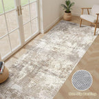 LOONGRUG Runner Rug 2x6 Washable Non-Slip Kitchen Neutral Modern Rug | Abstract - Image 3