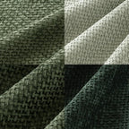 MIULEE Decorative Chenille Euro Pillow Covers Forest Green 22x22 Pack of 4 | - Image 2