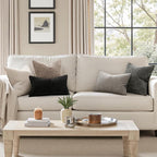 MIULEE Decorative Couch Throw Pillow Covers 22x22 Inch Light Khaki 2 Pack | - Image 2