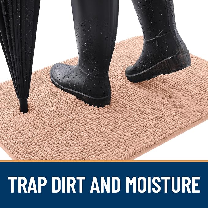 OLANLY Dog Door Mat for Muddy Paws 70x32, Super Absorbent Chenille Mud Mat | - Image 2