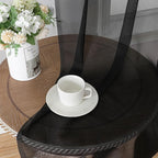 Chyhomenyc Black Sheer Curtains 84 Inches Long 2 Panels | Light Filtering - Image 5