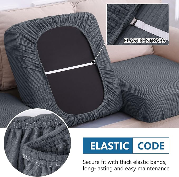Waterproof Couch Cushion Covers, Washable Sofa Cushion Slipcovers, Thick - Image 4
