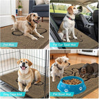 OLANLY Dog Door Mat for Muddy Paws 36x24, Paw Print Design Chenille Mud Mat | - Image 7