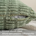 Aegero Pack of 2 Corduroy Decorative Throw Pillow Covers 12x24 Inch Soft - Image 3