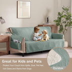 Soft Sage Quilted Couch Cover - Image 8