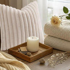 decorUhome Fall Faux Fur Throw Pillow Covers 16x16 Set of 2 Beige | Decorative - Image 9