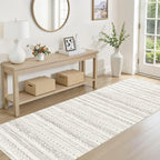 cotiled Hallway 2.6x8 Runner Rugs Washable Boho Rug Brown | Stain Resistan - Image 3