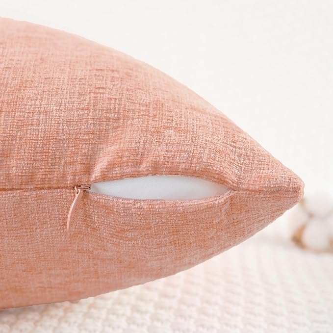 CaliTime Decorative Couch Throw Pillow Covers 26 X 26 Inches Dusty Pink | Pack - Image 3