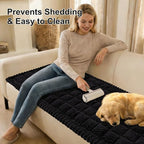 Smiry Couch Cover for Dogs, Non Slip Fuzzy Pet Sofa Arm Covers Washable | Sofa - Image 4