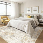 LOONGRUG Square Rug 8x8 Washable Large Neutral Modern Abstract Area Rugs | Soft - Image 4