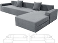 ZNSAYOTX Sectional Couch Covers, Stretch Jacquard Slipcovers by ZNSAYOTX