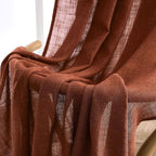 MIULEE Burnt Orange Fall Linen Curtains 52x45 Inch 2 Panels - Image 6