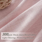 Pretty Light Pink Semi Sheer Curtains 96 Inches Long - Image 4