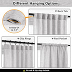 MYSKY HOME 108 Inches Long Ceiling Curtains, Light Filtering Boho Window Sheer - Image 3