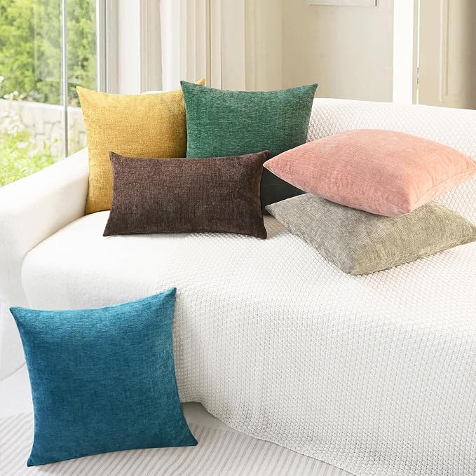 CaliTime Decorative Couch Throw Pillow Covers 18 X 18 Inches Light Taupe | Pack - Image 4