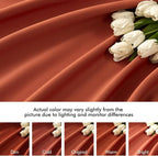 MIULEE Fall Burnt Orange Back Tab Blackout Curtains 52"x120" Length 2 Panel | - Image 8