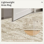 Soalmost Runner Rug 2x12 Washable Non-Slip Hallway Kitchen Runners Brown | - Image 7