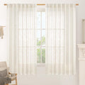 Light Filtering Linen Curtains 63 inches Long by LAMIT