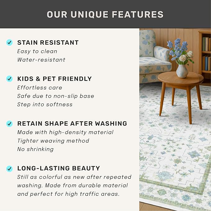 Washable Rugs for Living Room 10x12 - Image 7