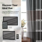 Curtains, Dark Gray, 2 Panels, Linen Textured Look, Thermal Insulated, Full - Image 6