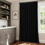Black 84 Inch Pinch Pleated 100% Blackout Curtains - Image 8