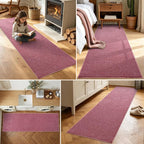 2x6 Red/White Runner Rug Washable Non-Slip - Image 3