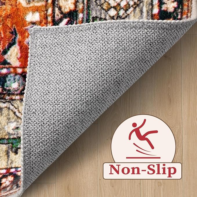 SERISSA 3x5 Washable Non Slip Boho Area Rug - Image 4