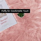 Goolela Pink Area Rug 5x8 Fluffy Fuzzy Furry Carpet - Image 5