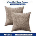 MIULEE Decorative Couch Throw Pillow Covers 20x20 Inch Light Khaki 2 Pack | - Image 7