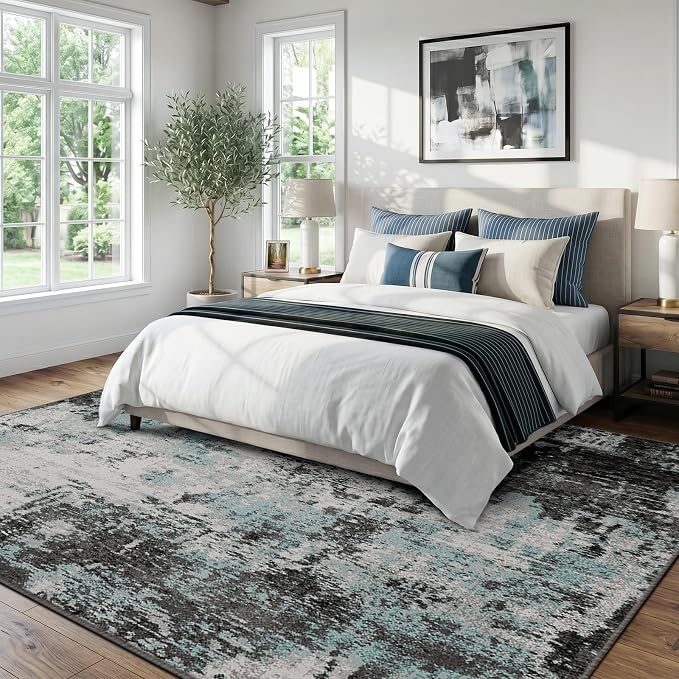 RELEANY Washable 10'x14' Abstract Area Rug - Image 2