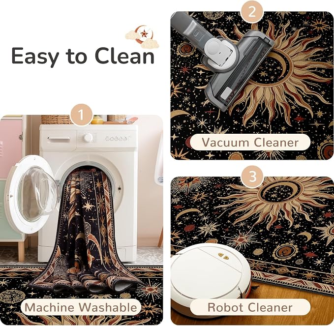 Vacuum-Friendly, 4x6 Washable Area Rug - Image 5