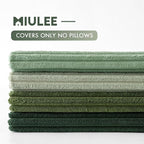 MIULEE Soft Corduroy Decorative Throw Pillow Covers Forest Green 22x22 | Set of - Image 7