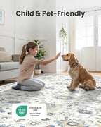 AMADA HOMEFURNISHING 10x14 Washable Area Rug, Low-Profile Large Area Rug - Image 4