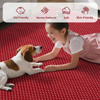 Kitchen Runner Rug Mat Non Slip Hallway Runner Washable Red 2x6 ft | Boho Soft - Image 4
