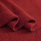 CozeCube Christmas Red Seed Stitch Throw Blanket 50"x60", Farmhouse Decor | - Image 8