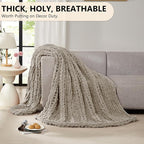 L'AGRATY Chunky Knit Throw Blanket - Image 6